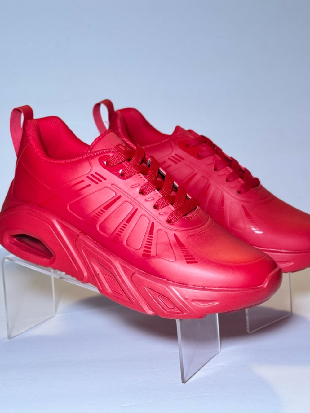 Bold Red Platform Sneakers